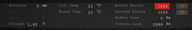 IrisControls displaying a 1024 error (Supply Voltage Invalid)